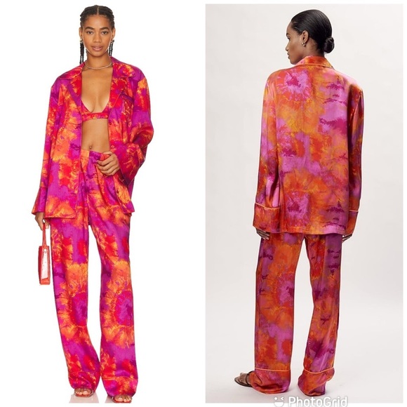 Ronny Kobo Valentina Top + Dora Pant in Tie Dye Pink New With Tags!